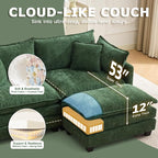 78” Modular Sectional Sofa, L Shaped Cloud Couch - Image 3
