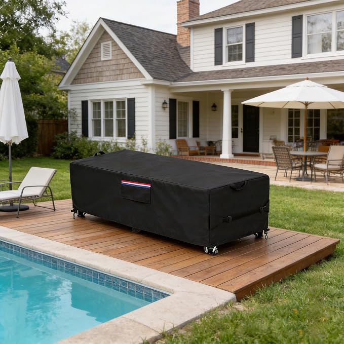 Waterproof Patio Lounge Chair Cover 2 Pack, Heavy Duty 600D Waterproof Outdoor - Image 8
