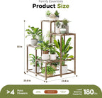 Bamworld Corner Plant Stand Indoor Outdoor Plant Shelf Small Plant Table - Image 4
