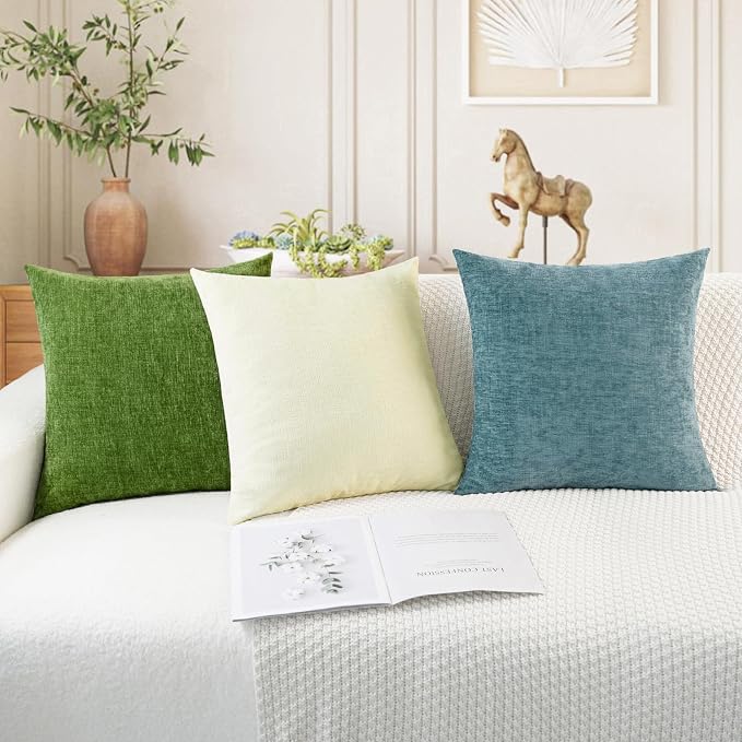 CaliTime Decorative Couch Throw Pillow Covers 20 X 20 Inches Beige | Pack of 2 - Image 5