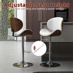 civama Bar Stools Set of 2 for Kitchen Counter, Adjustable Bar Height Chairs - Image 3