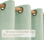 Fresh Green Linen Curtains 72 Inch Length - Image 4