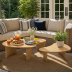 Nesting Coffee Tables Set of 2 – Cloud/Mango Shaped Ash Veneer Top - Image 7