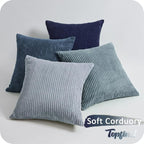 Topfinel Decorative Throw Pillow Covers Dark Blue Navy Series, Summer Corduroy - Image 8