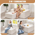 Hobestluk Rectangle Ottoman Memory Foam Footrest - Image 5