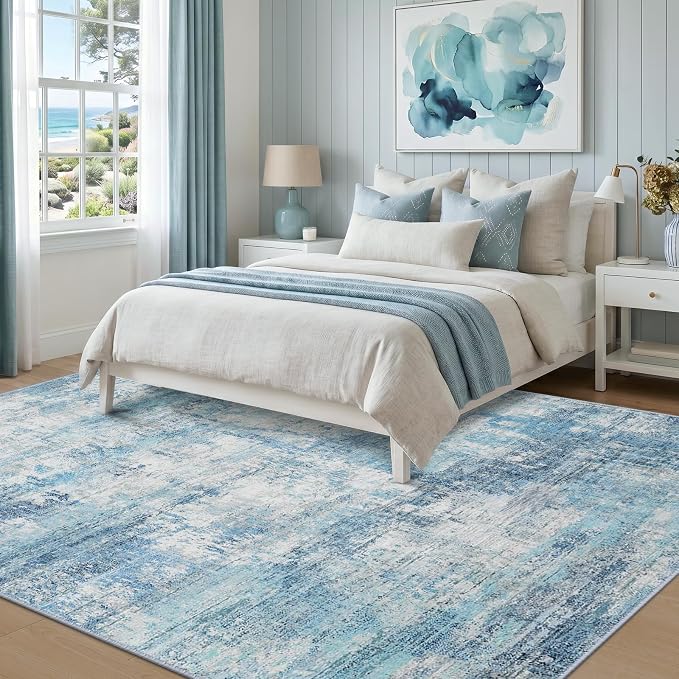 RELEANY Washable 8'x10' Abstract Area Rug - Image 3