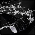 practicalWs Glossy Marble Wall Paper Granite Black/Grey Kitchen Countertop by practicalWs