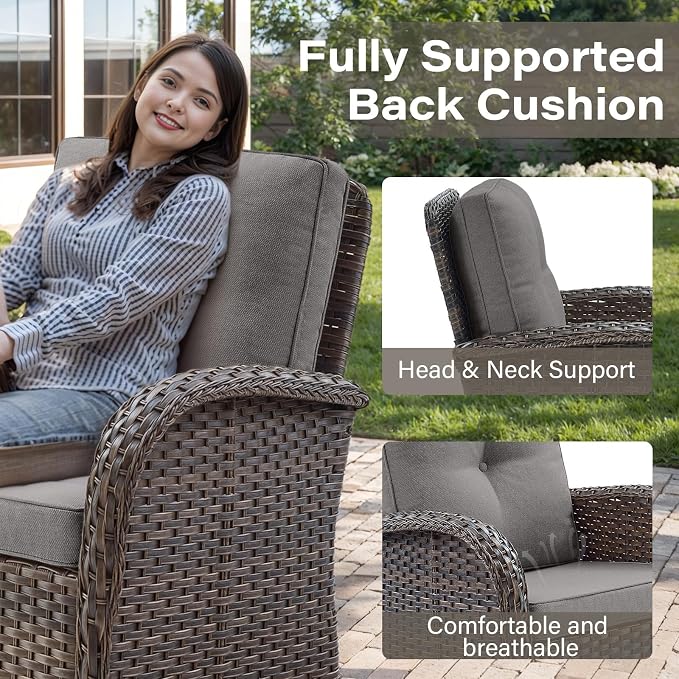 Belord 7 Piece Wicker Patio Furniture Set - Image 4