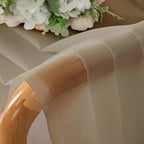 Chyhomenyc Taupe Sheer Curtains 84 Inches Long 2 Panels Set- Light Filtering - Image 2