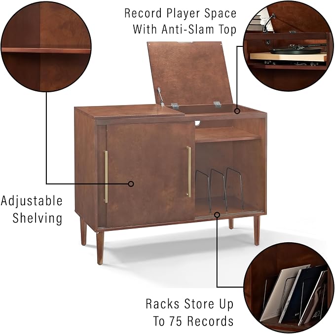 Crosley Furniture Everett Media Console and Record Player Stand - Image 4
