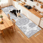 HEBE Hallway Runner Rug 3'x14', Washable Non Slip Kitchen Rug Runner | Soft - Image 2