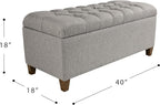 Homepop Home Decor Tufted Ainsley Button Storage Ottoman Bench - Image 3