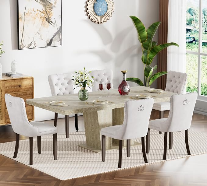 Henf 7 Pieces Extendable Dining Table Set by Henf