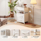 Nightstand Bedside Table Hidden Drawer - Image 7