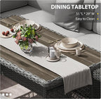 KIGOTY 7 Piece Patio Furniture Set, Outdoor PE Wicker Rattan Outdoor Dining Set - Image 4