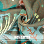 LUTBM Boho Throw Blanket for Bed Cotton Soft Lightweight Quilt Summer Blanket - Image 6