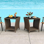 kinbor Outdoor Wicker Side Table - Image 2