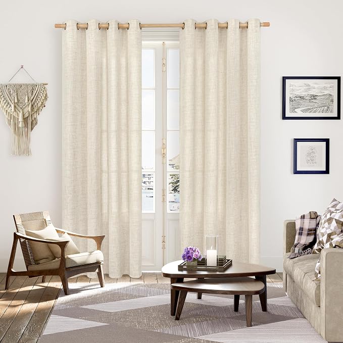 YoungsTex Linen Curtains 80 Inch Length - Image 2