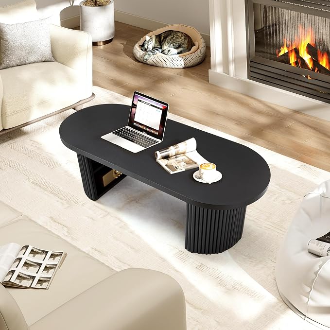 Oval Fluted Coffee Table - Image 5