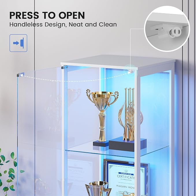 Glass Display Cabinet with Doors, Bookcase - Image 5