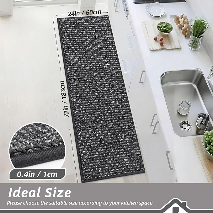 BEQHAUSE Kitchen Runner Rugs 24"x72", Kitchen Mats - Image 2