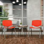 Flash Furniture HERCULES Series 880 lb. Capacity Orange Plastic Stack Chair - Image 7