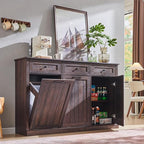 IFGET Triple Tilt Out Trash Can Cabinet, 20 Gallon Farmhouse Laundry Hamper - Image 7