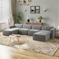Novilla 151.2" Modular Sectional Sofa, No Assembly Cloud Sectional Couch by Novilla