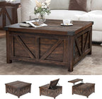 jimeimen Farmhouse Lift Top Coffee Table - Image 5