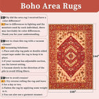 SERISSA 9x12 Washable Non Slip Boho Area Rug - Image 2