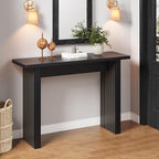 AVZEAR Mid Century Narrow Entryway Console Table, 43.3" Fluted Wood Couch Table - Image 3