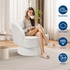 Garvee Ultra-Plush Swivel Accent Chair, 360° Barrel Lounge Chair - Image 4