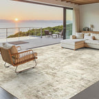 Soalmost 9x12 Area Rugs for Living Room Washable Rug Abstract Beige/Gray | by Soalmost