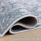 SERISSA 8x10 Washable Non Slip Floral Boho Area Rug - Image 8