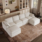 Novilla 133.8" Modular Cloud Couch, Modern Sectional Sofa by Novilla