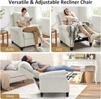 Recliner Chair for Living Room, Modern Reclining Sofa Home Theater Seating - Image 5