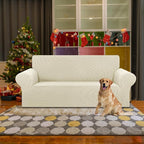 Stretch Loveseat Couch Cover, 2 Cushion Couch Slipcover, Elastic Bottom - Image 2