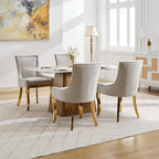 Upholstered Dining Chairs Set of 6, Modern Fabric Side Chairs - Image 2