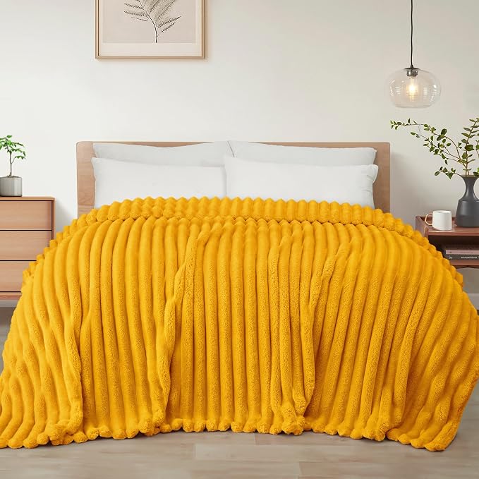 Exclusivo Mezcla Striped Twin Size Fleece Blanket by ExclusivoMezcla