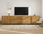 WAMPAT TV Stand Cabinets for 120+ Inches TVs, 4-in-1 Wood Media Console Table by WAMPAT