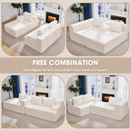 Hobestluk Modular Sectional Sofa Couches L-Shape Couch 3 Seat Modular Sofa - Image 8