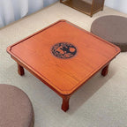 Square Folding Coffee Table, Korean Dining Table, Solid Wood Low Tables by Unknown