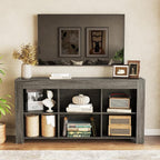 LITTLE TREE TV Stand with Storage, 63-Inch Entertainment Center with Shelves - Image 2