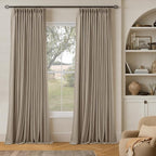 Pleated Linen Blackout Curtains 112 Inches Long by Twodrapes