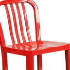 Flash Furniture Gael Commercial Grade 2 Pack 24" High Red Metal Indoor-Outdoor - Image 9