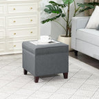 Adeco Chest and Footrest-Square Seat Storage Bench Ottoman - Image 3