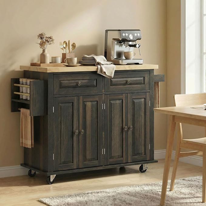 HOMCOM Kitchen Island Cart - Image 9
