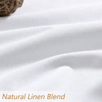 White 100% Blackout Linen Curtains 52 Inch Wide by 142 Inch - Image 3