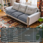 Hokway Stretch Couch Cushion Covers, 3 Piece Individual Sofa Cushion - Image 3
