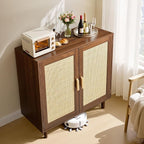 VEVOR Rattan Cabinet, Rattan Storage Cabinet - Image 2